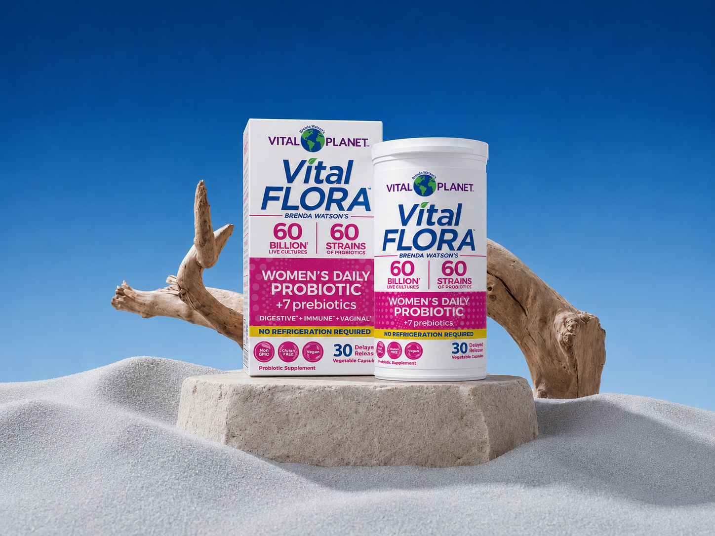 Vital Flora Daily Probiotics | 60B+ CFU, 60+ Strains | Vital