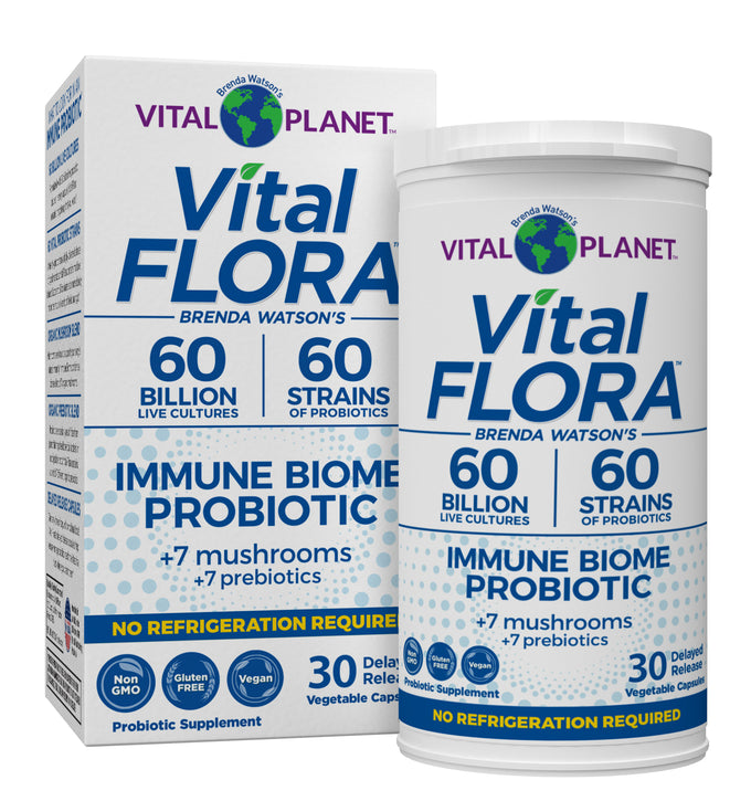Vital Flora Immune Biome Probiotic - Estable a temperatura ambiente