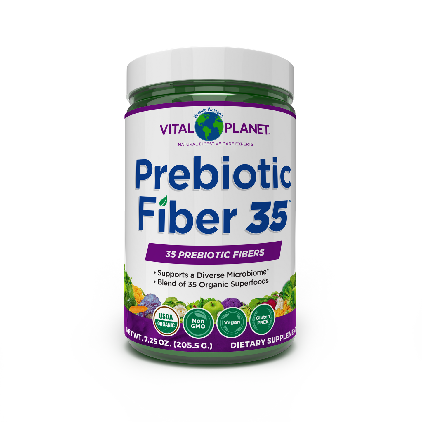 Fiber 35 – Organic Prebiotic Blend, 6.77oz