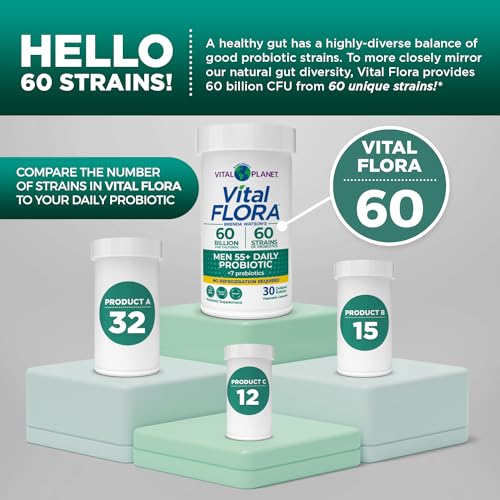 Probiótico Vital Flora para hombres mayores de 55 años - Conservable