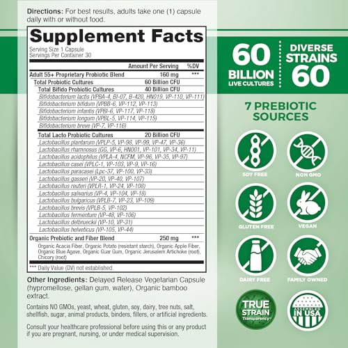 Vital Flora Adult 55+ Daily Probiotic - Refrigerated