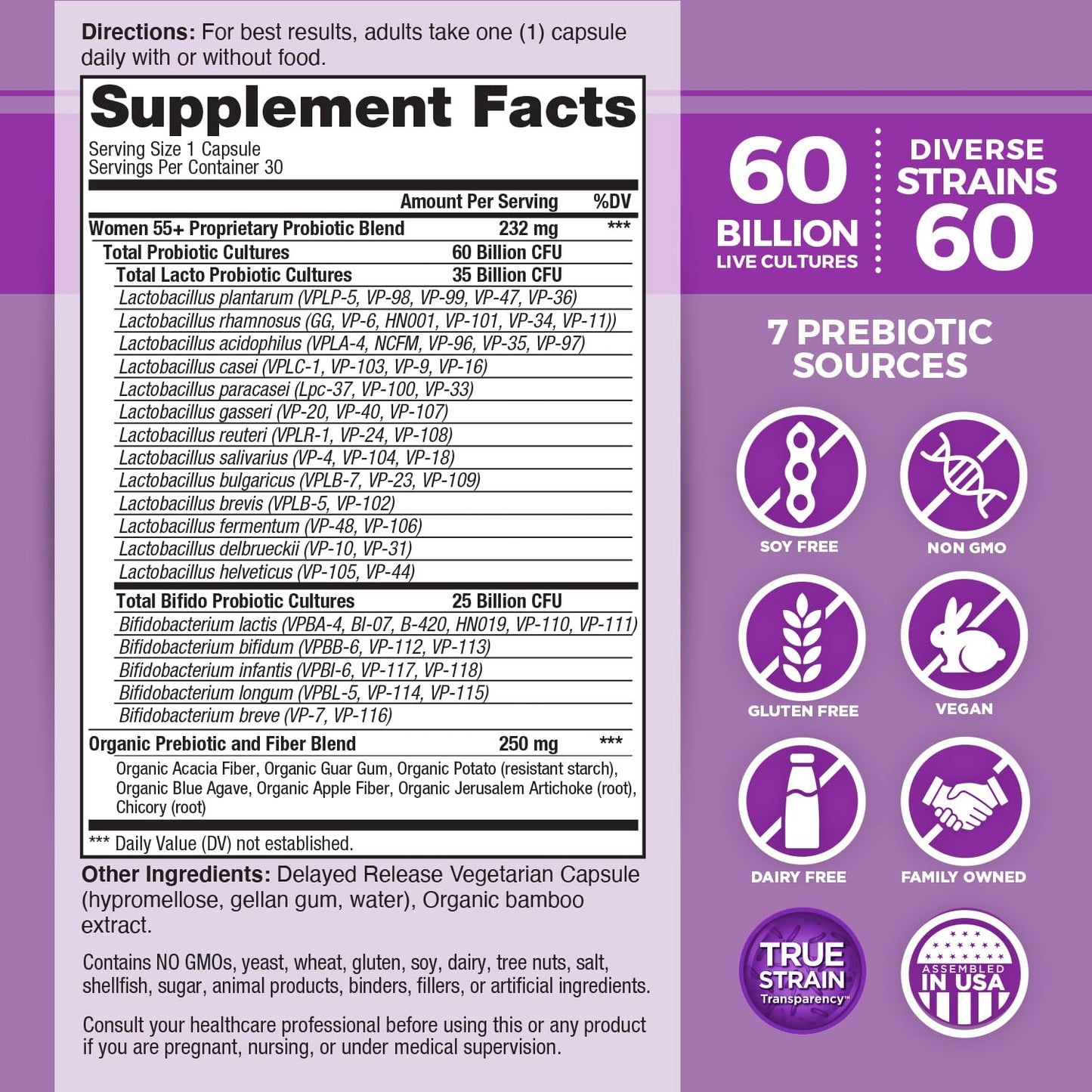 Vital Flora Women Over 55 Probiotic - Refrigerated