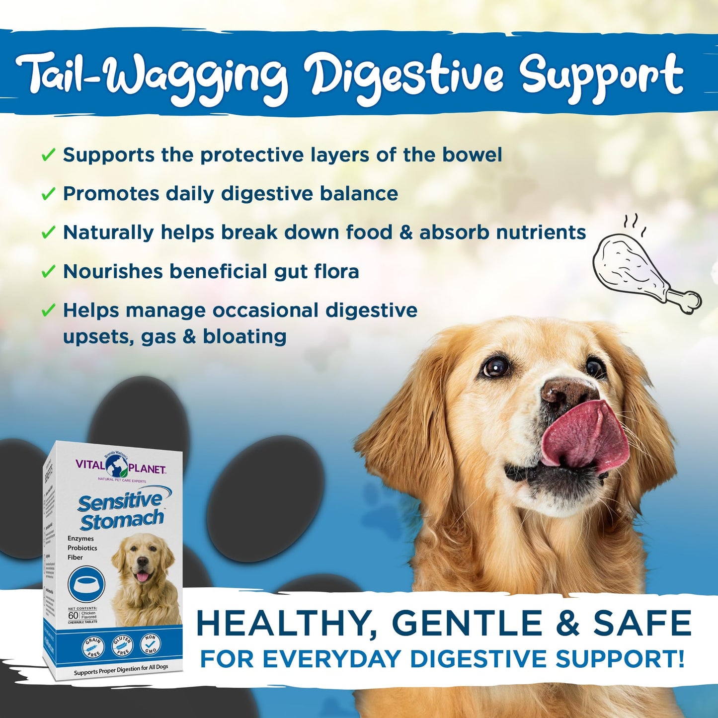 Masticables para estómago sensible, 60 unidades