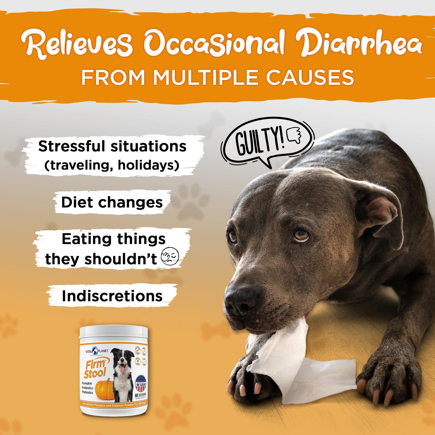 Firm Stool - Diarrhea Relief Support Powder, 3.92oz