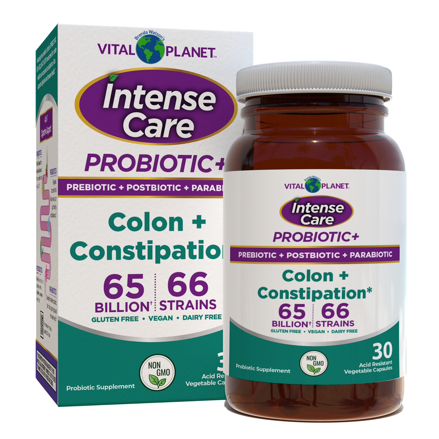 Intense Care Colon & Constipation Probiotics - Shelf Stable, 30ct