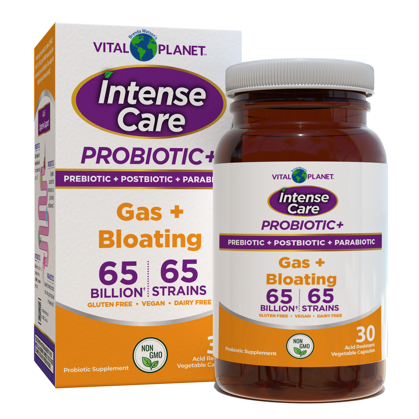 Intense Care Gas & Bloating Probiotic - Shelf Stable, 30ct