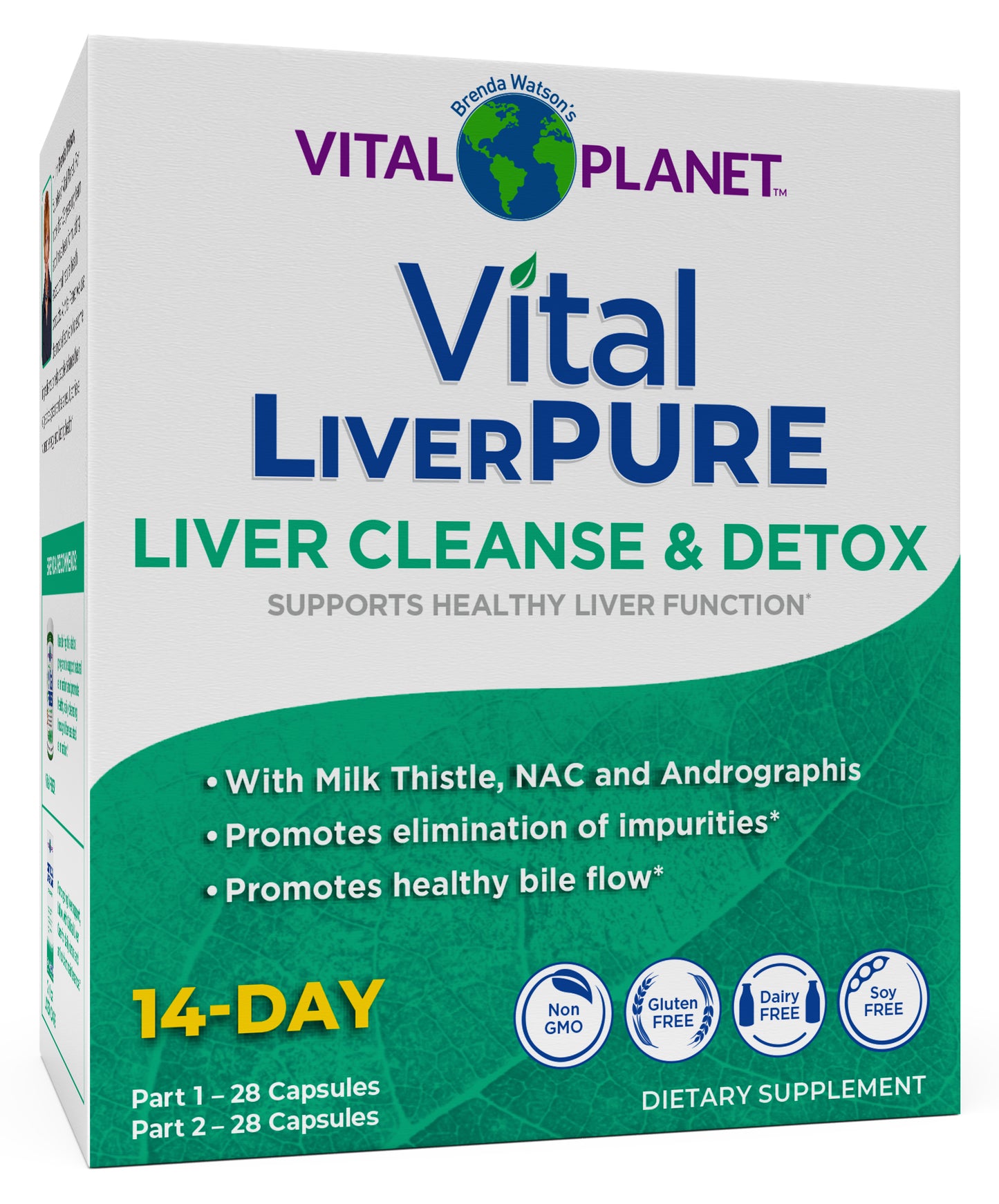 Vital Planet LiverPure supplement box on a white background