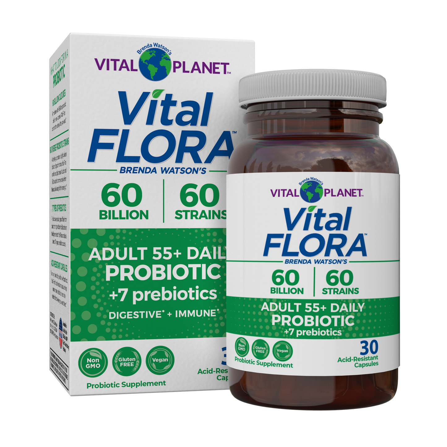 Vital Flora Adult 55+ Daily Probiotic - Refrigerated