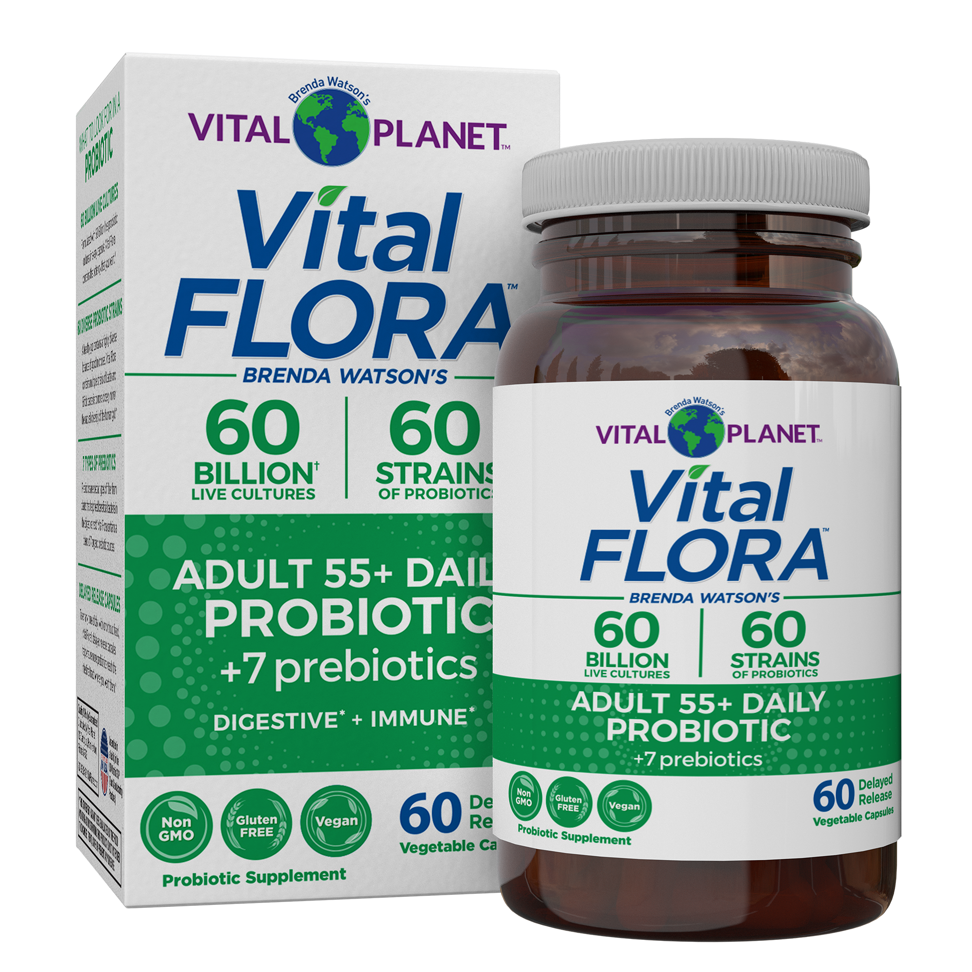 Vital Flora Adult 55+ Probiotics - Refrigerated - 30 Count - Vital