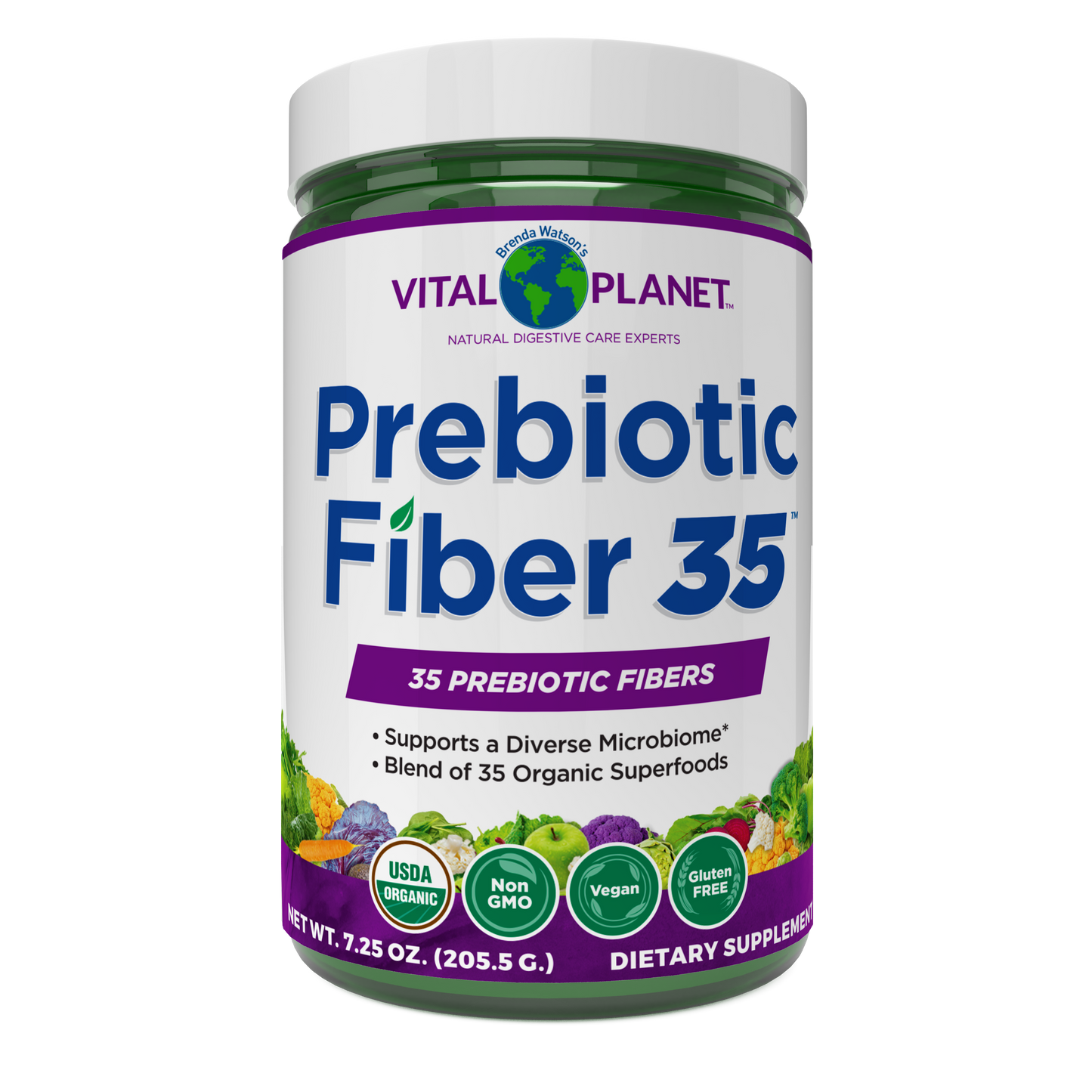 Fiber 35 – Organic Prebiotic Blend, 6.77oz