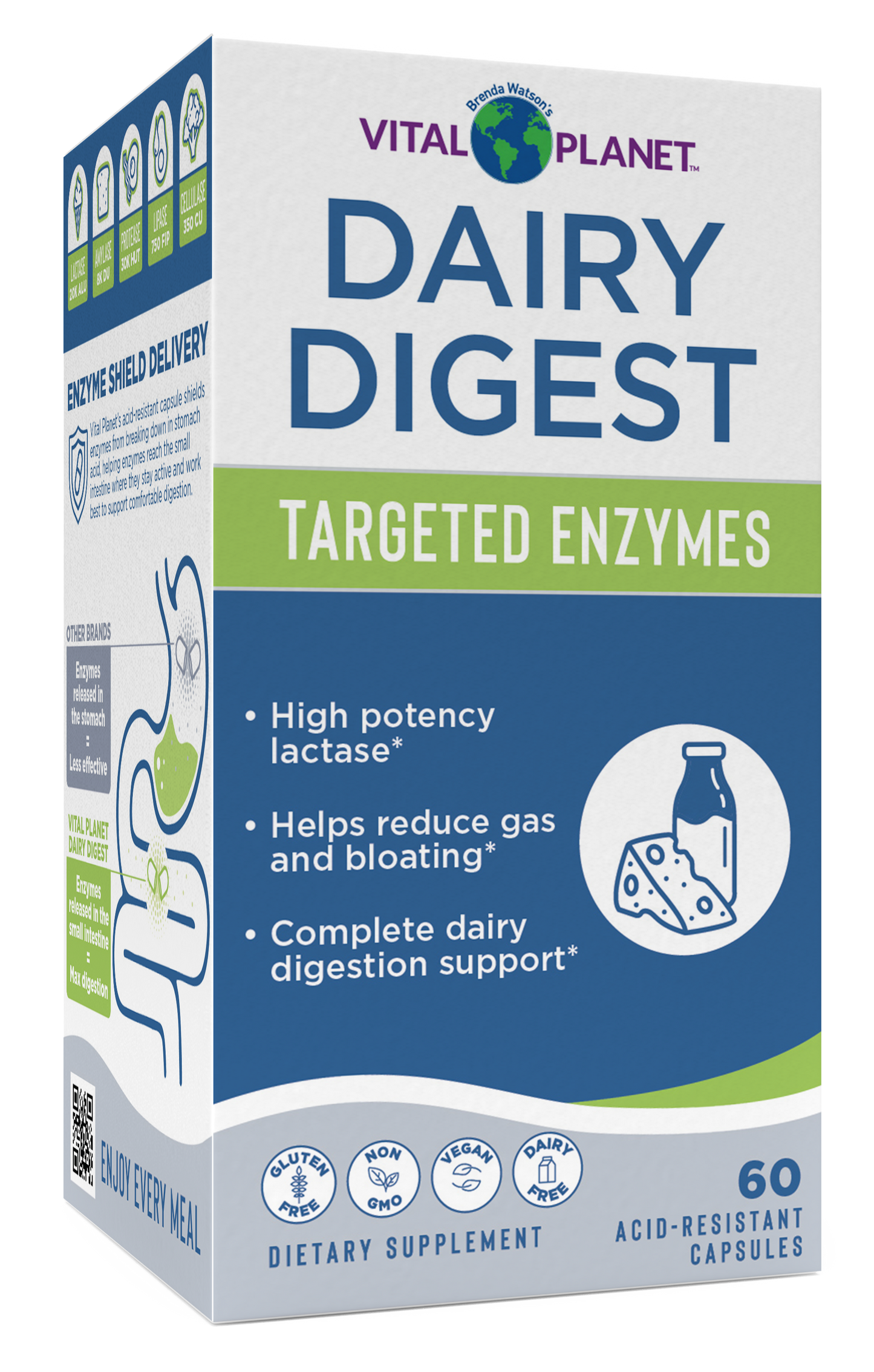 Vital Planet Dairy Digest supplement box on a white background