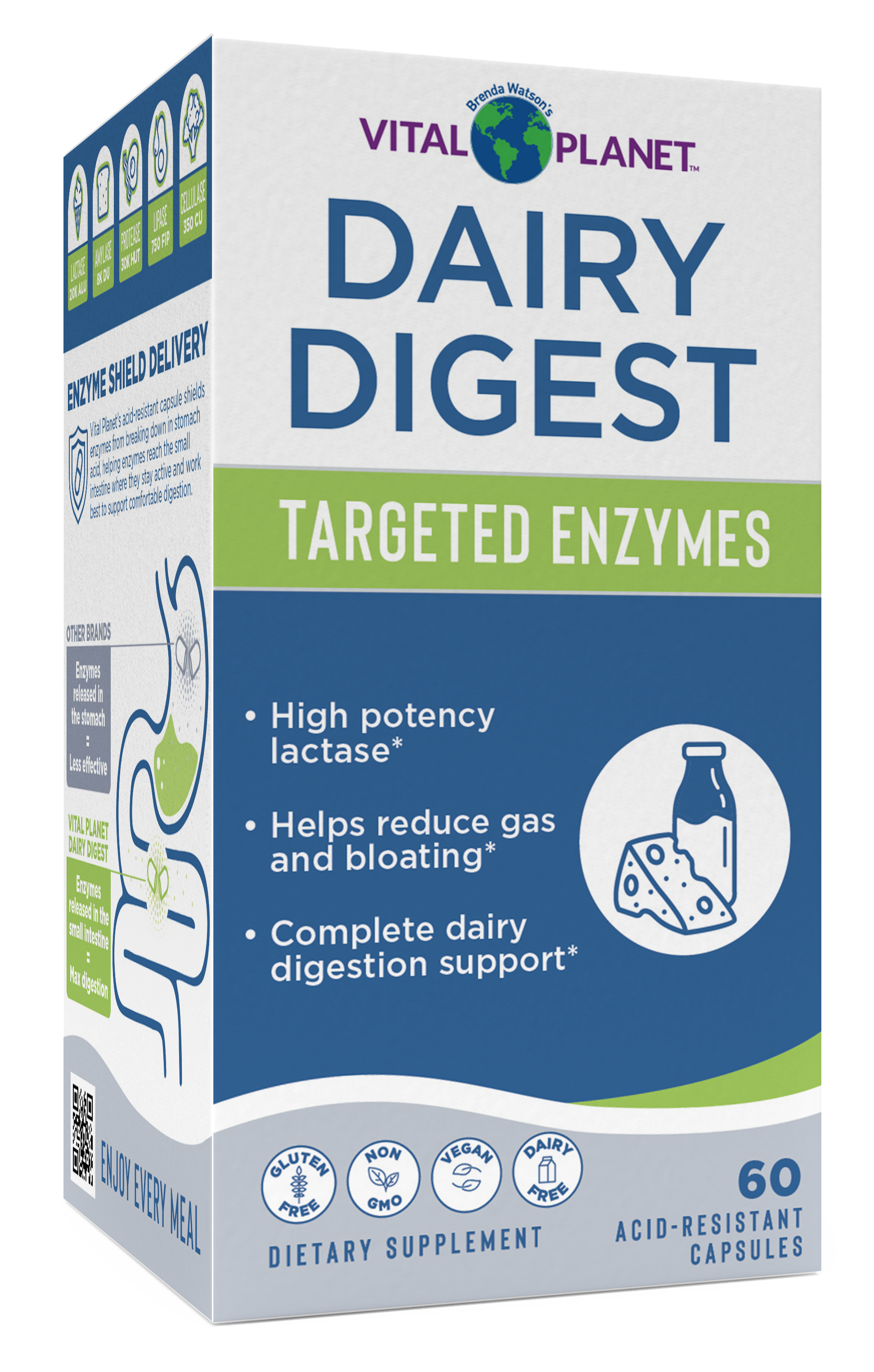 Vital Planet Dairy Digest supplement box on a white background