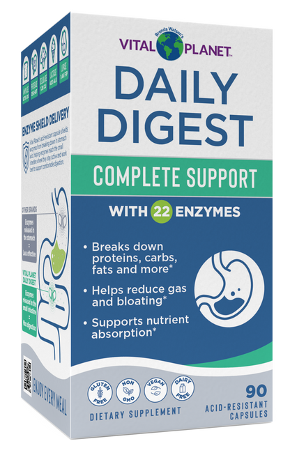 Vital Planet Daily Digest supplement box with blue and green design