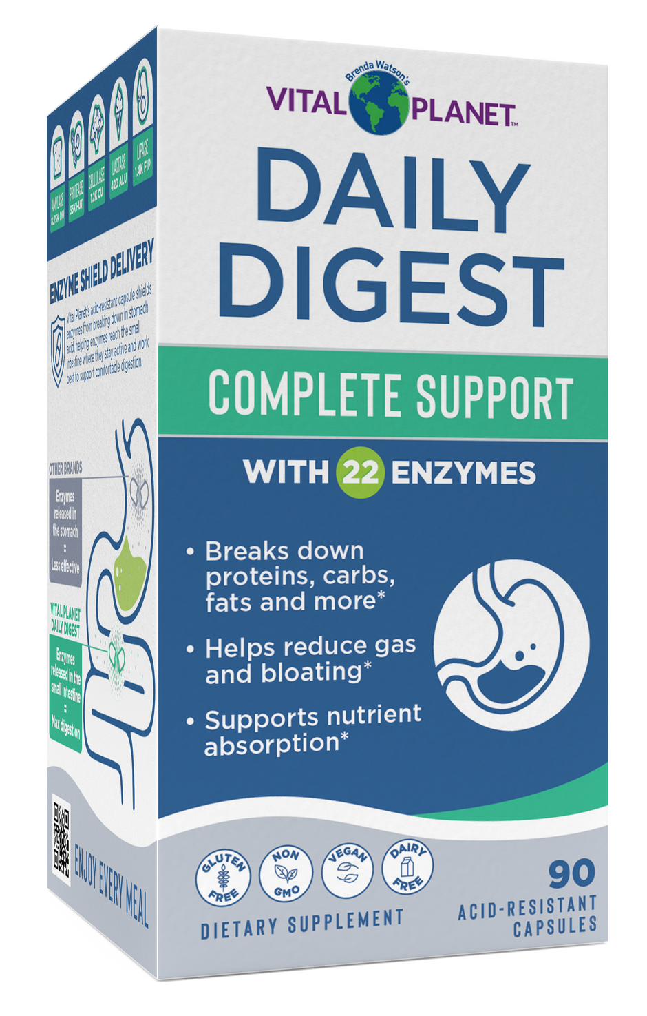 Digestive Enzymes | 22 Enzymes, Acid-Resistant | Vital Planet – Vital ...