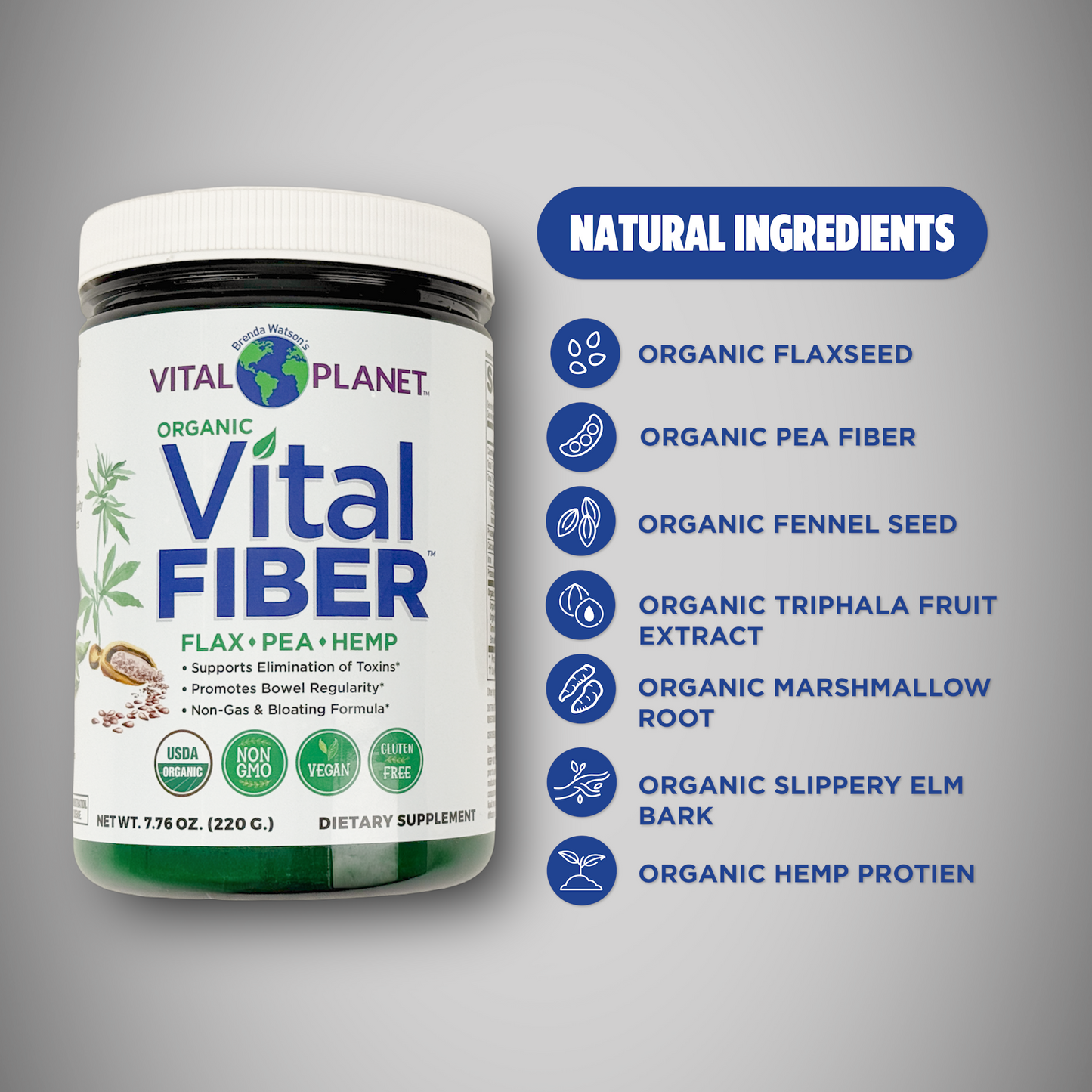 Vital Fiber - From Flax, Pea & Hemp