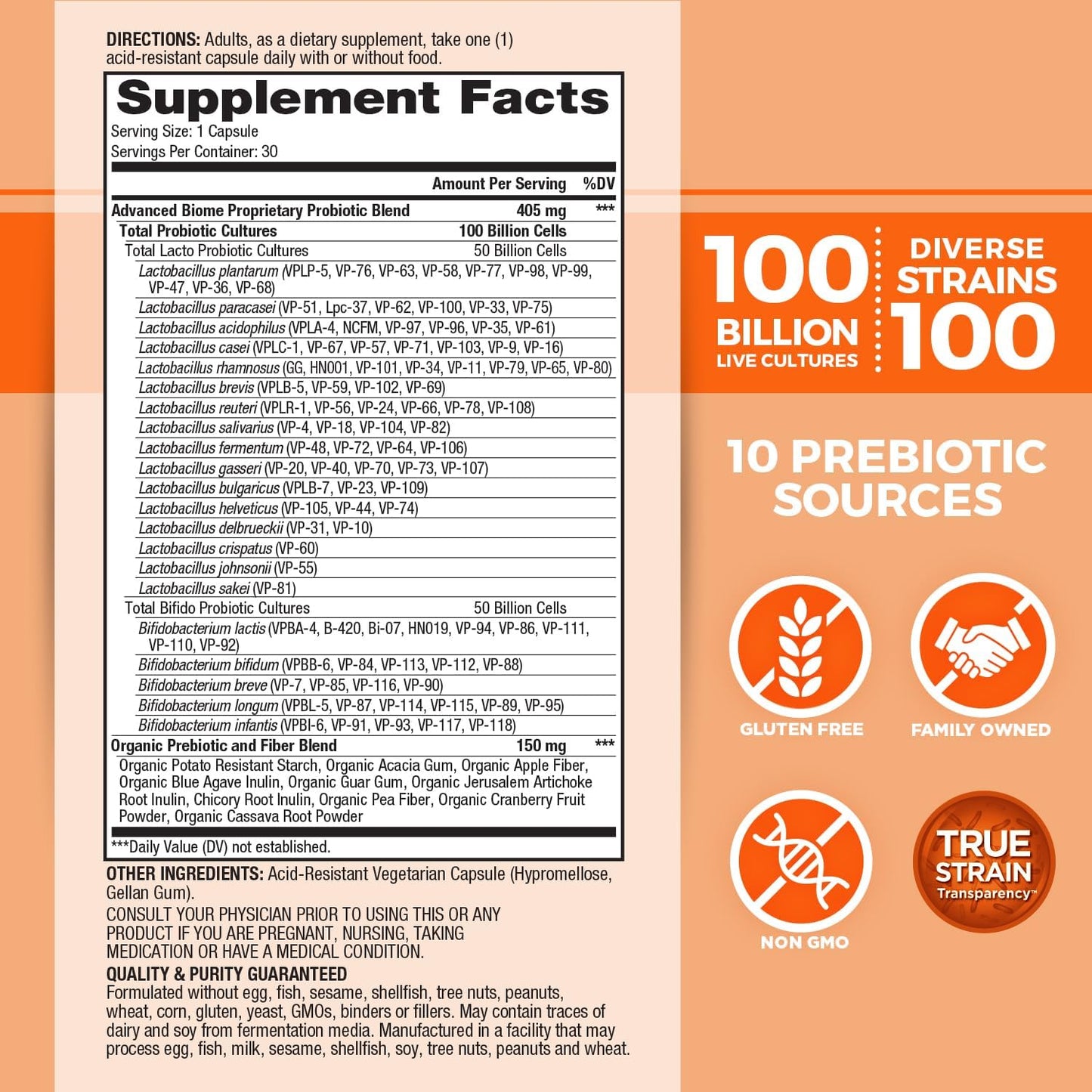 Vital Flora Advanced Biome Probiotic - 30ct