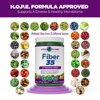 Fiber 35 – Organic Prebiotic Blend, 6.77oz