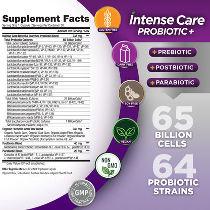 Intense Care Bowel + Diarrhea Probiotic