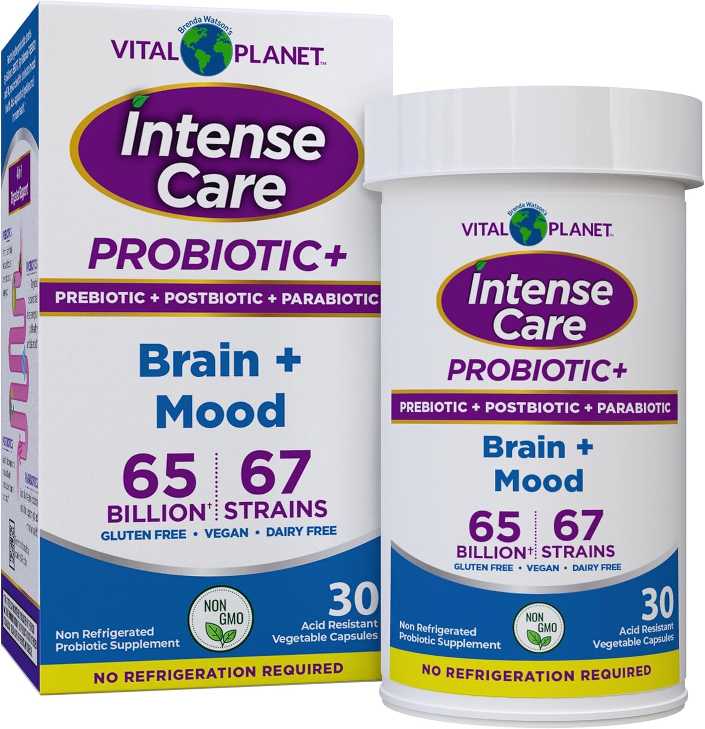 Intense Care Brain and Mood Probiotics - Shelf Stable, 30ct