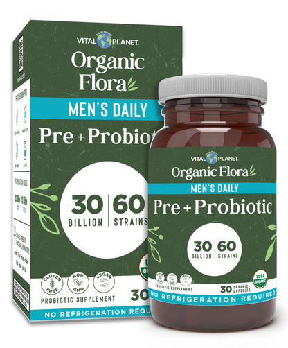 Organic Flora Men’s Daily Probiotic Supplement