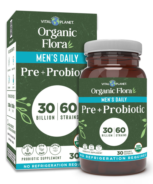 Organic Flora Men’s Daily Probiotic Supplement