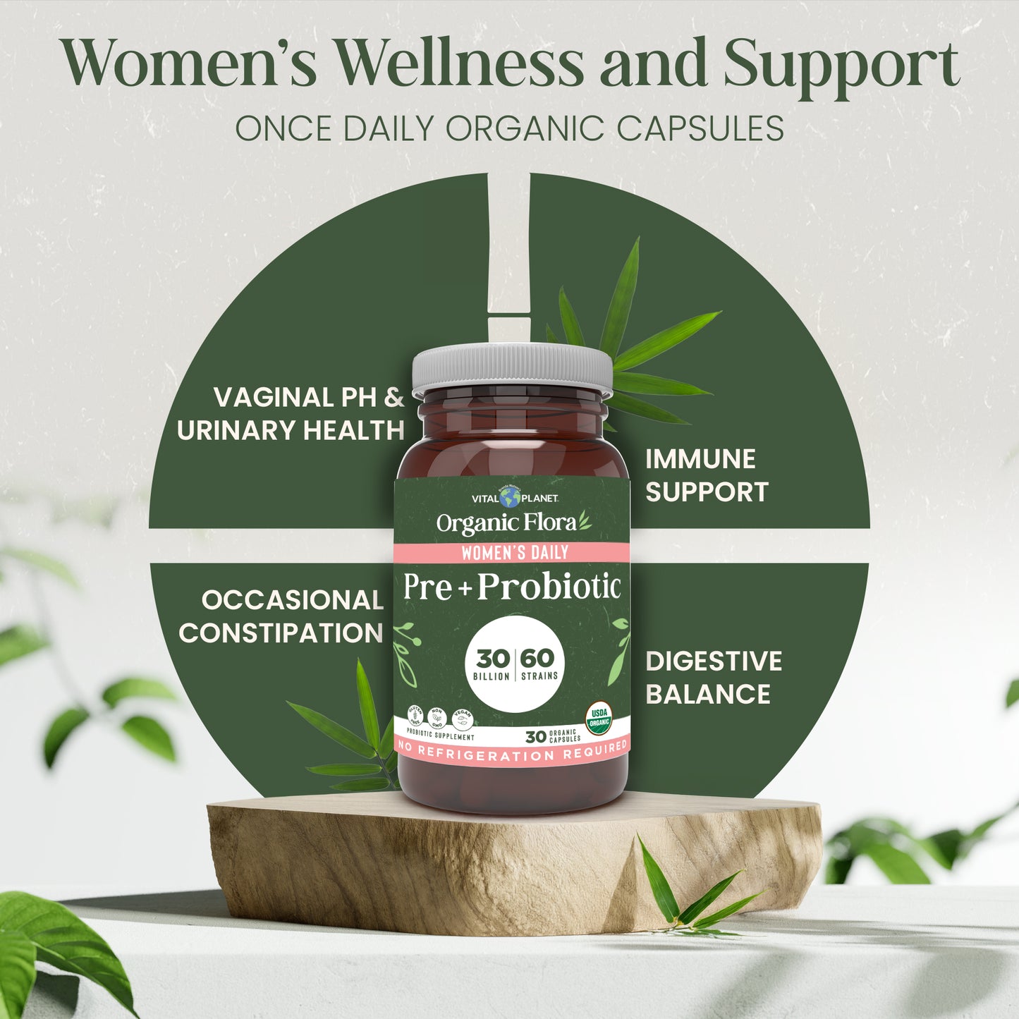 Organic Flora Women’s Daily Probiotic Supplement
