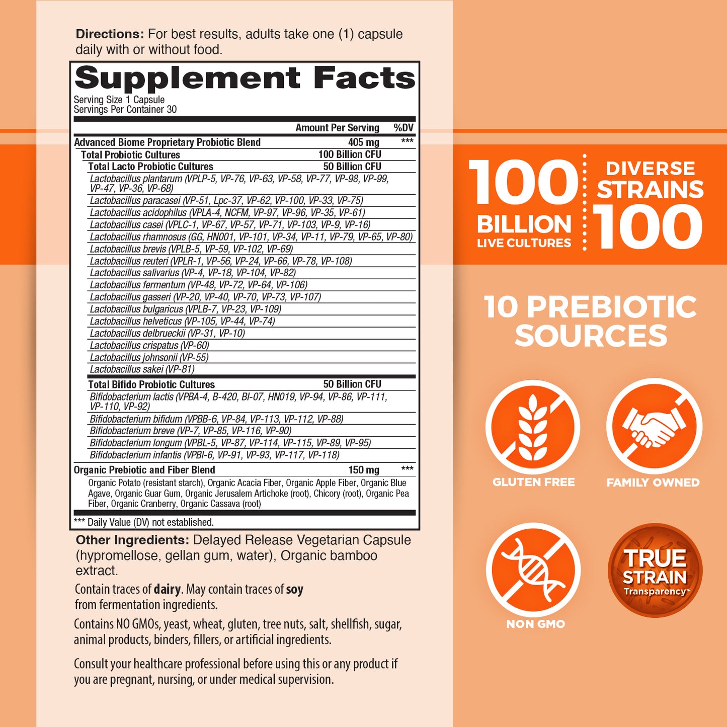 Vital Flora Advanced Biome Probiotic - 30ct