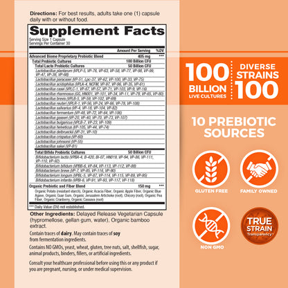 Vital Flora Advanced Biome Probiotic - 30ct