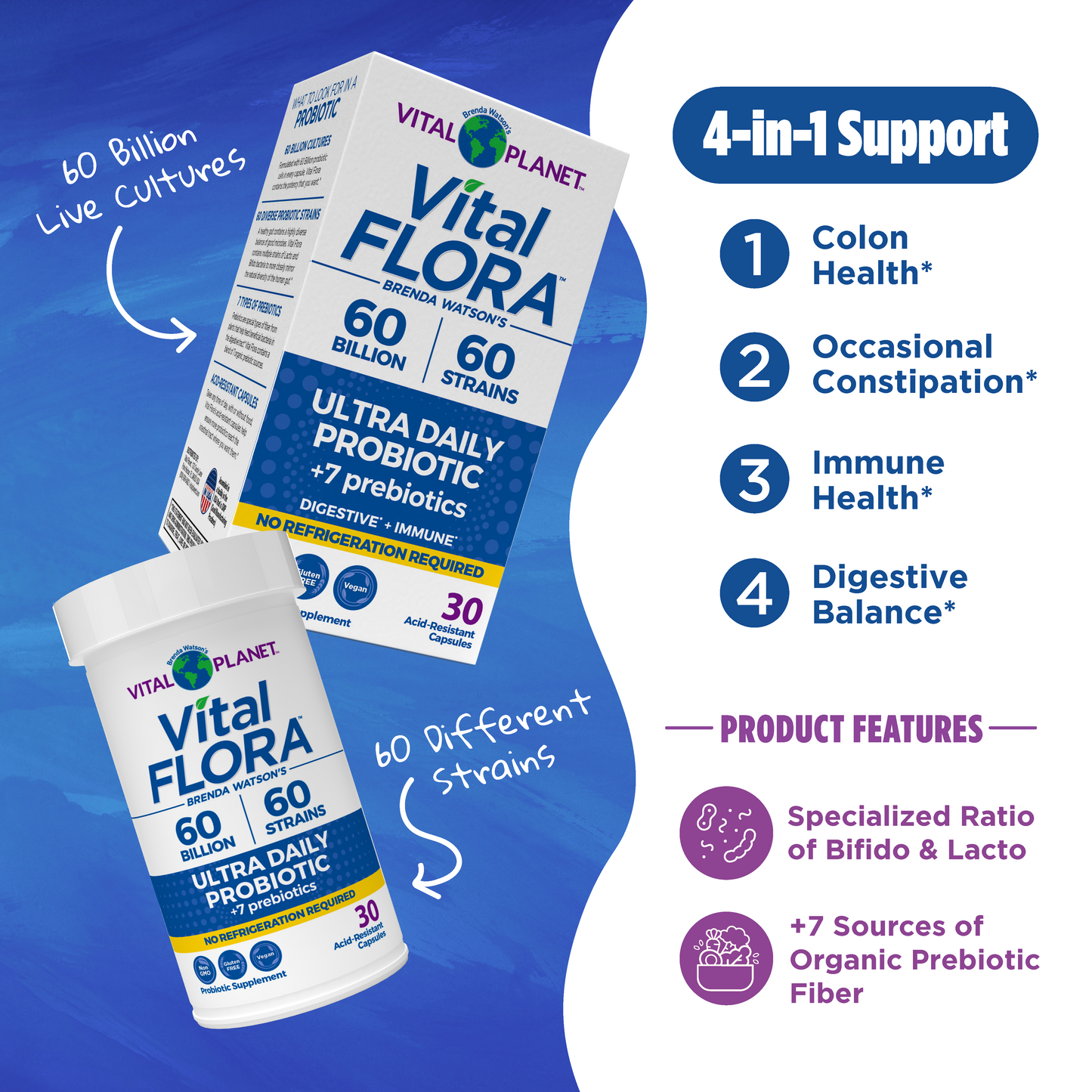 Vital Flora Ultra Daily Probiotic - Shelf Stable
