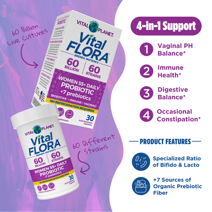 Probiótico Vital Flora para mujeres mayores de 55 años - Conservable 