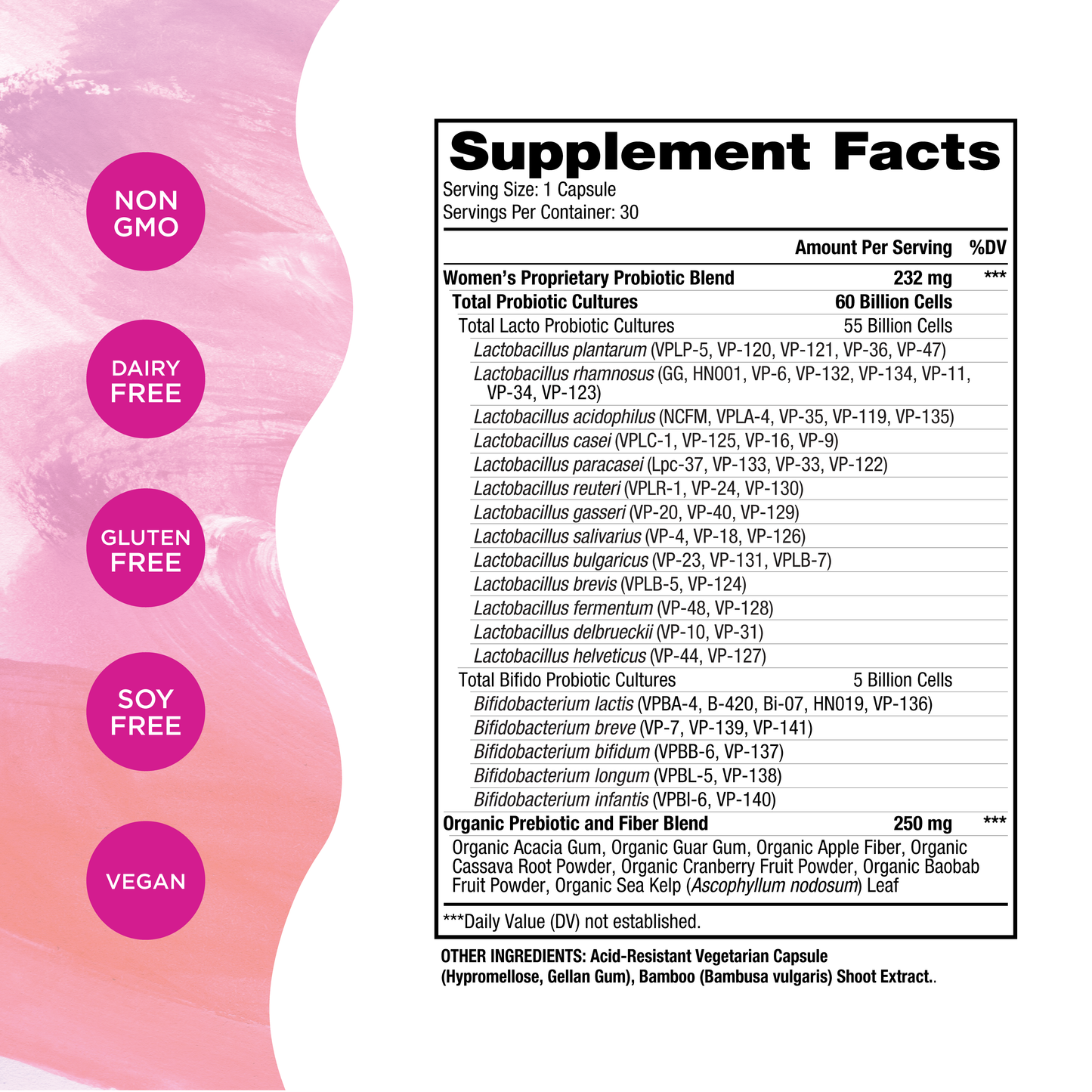 Probiótico diario para mujeres Vital Flora - Conservable 