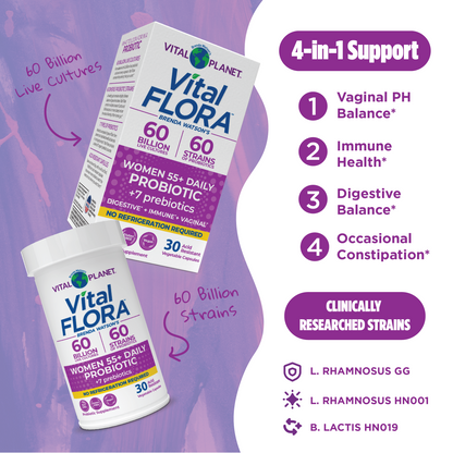 Vital Flora Women 55+ Bundle + 3X FREE Gut Renew Stick Packs