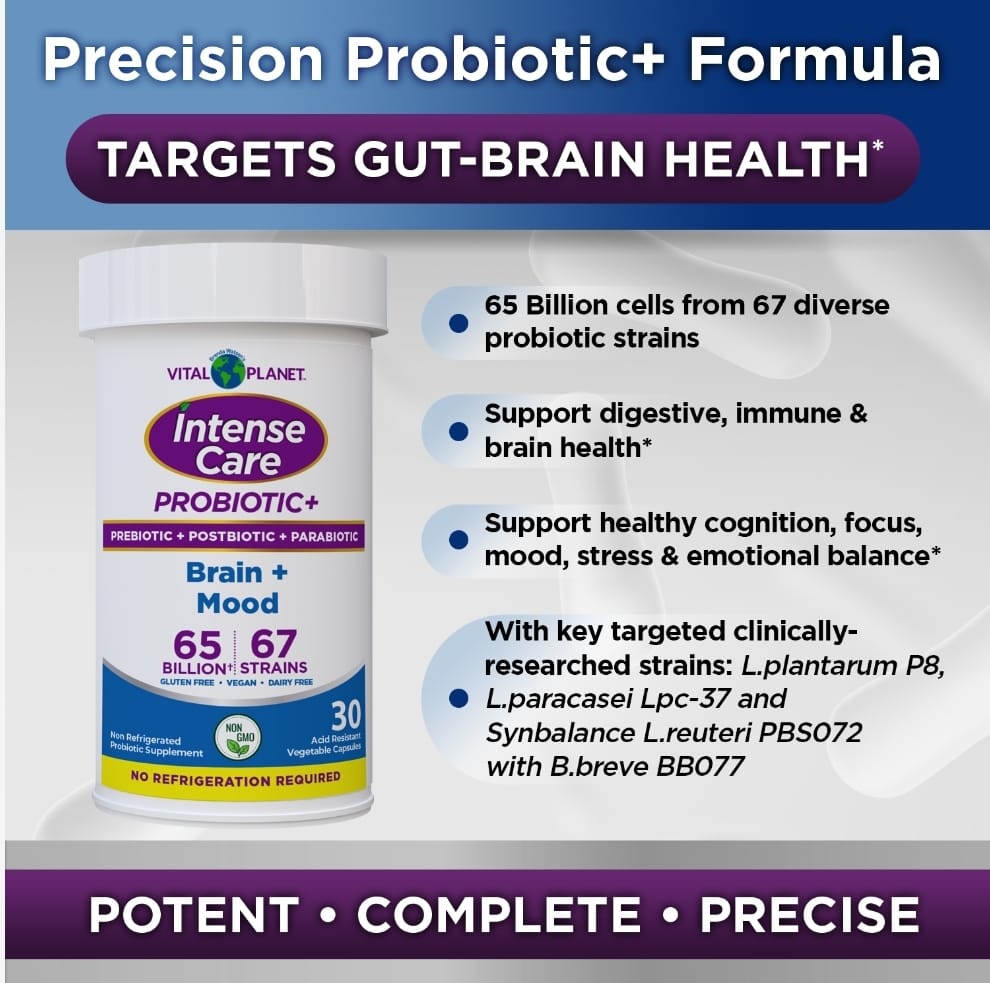 Intense Care Brain and Mood Probiotics - Shelf Stable, 30ct